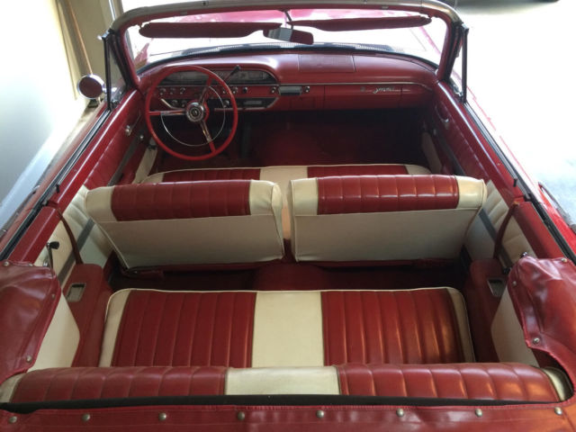 1961 Red Ford Galaxie Convertible