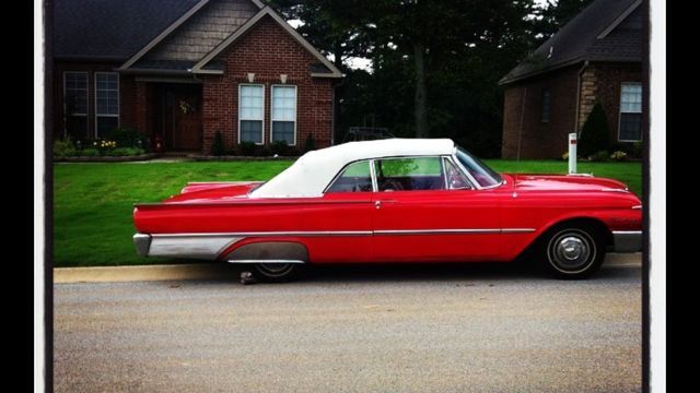 1961 Red Ford Galaxie Convertible
