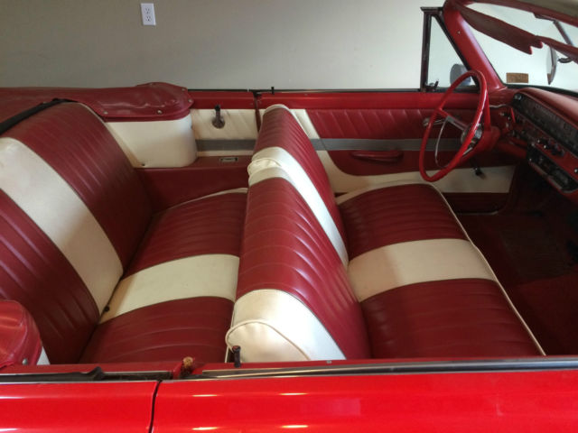 1961 Red Ford Galaxie Convertible