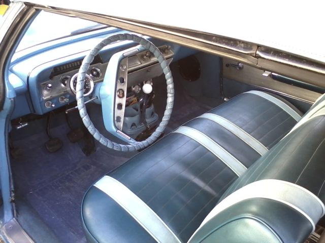 1961 Blue Chevrolet Impala 2 door convertible