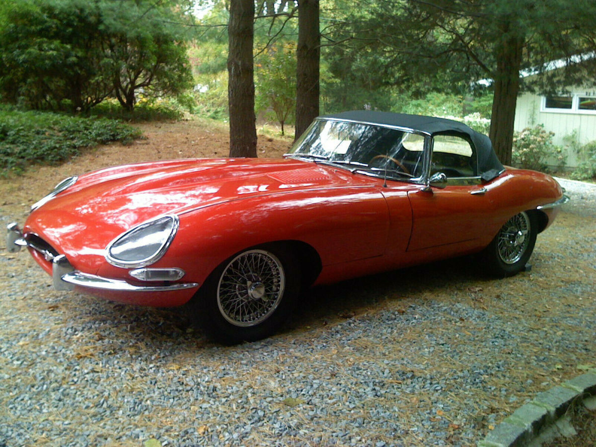1961 Red Jaguar E-Type Convertible