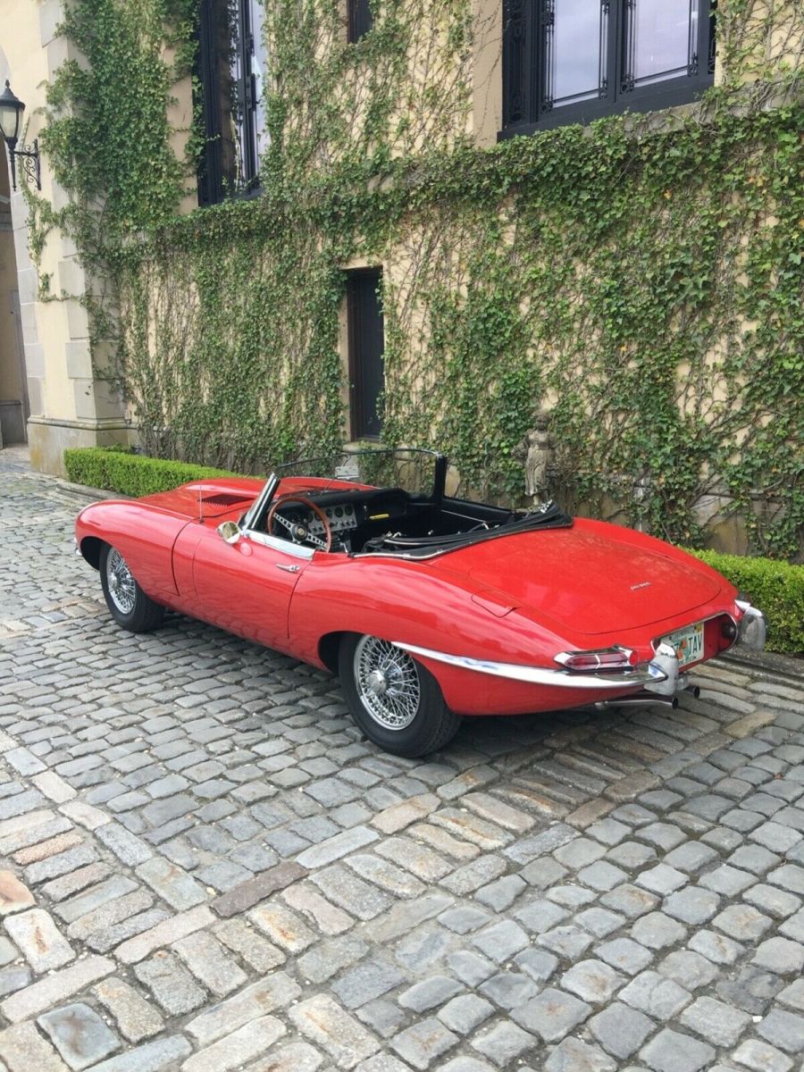 1961 Red Jaguar E-Type Convertible
