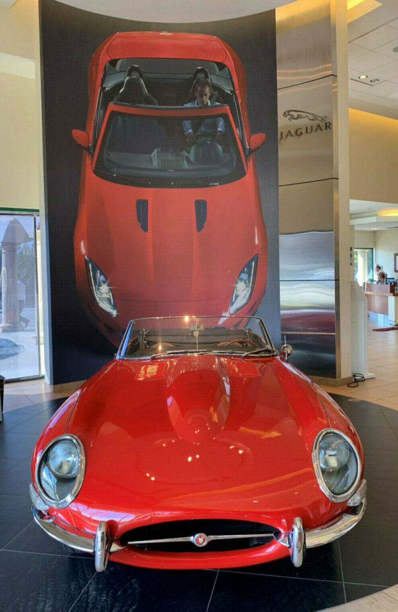1961 Red Jaguar E-Type Convertible