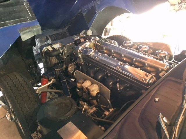 1961 Blue Jaguar E-Type Convertible