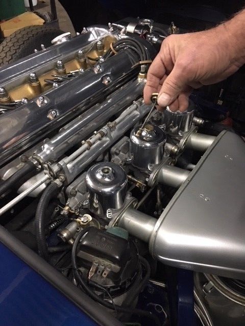 1961 Blue Jaguar E-Type Convertible