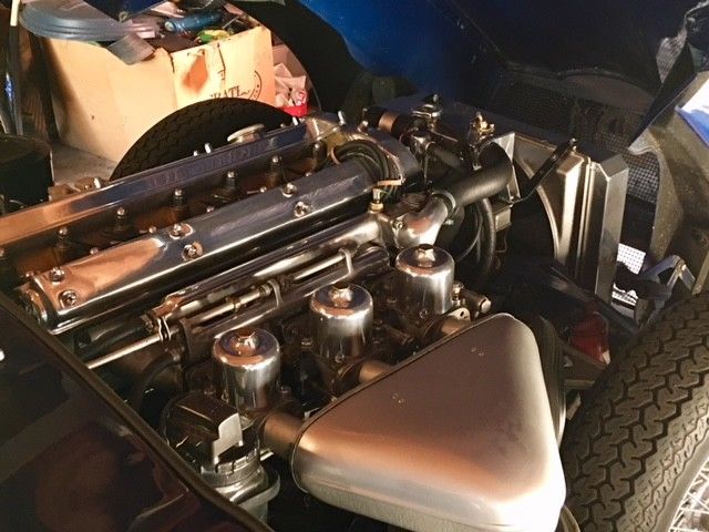 1961 Blue Jaguar E-Type Convertible