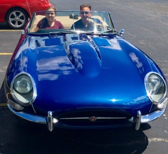 1961 Blue Jaguar E-Type Convertible