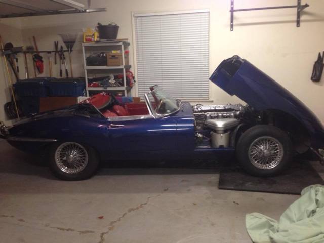 1961 Blue Jaguar E-Type Convertible