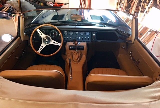 1961 Blue Jaguar E-Type Convertible