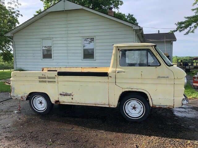 1961 Yellow Chevrolet Corvair Standard Cab Pickup