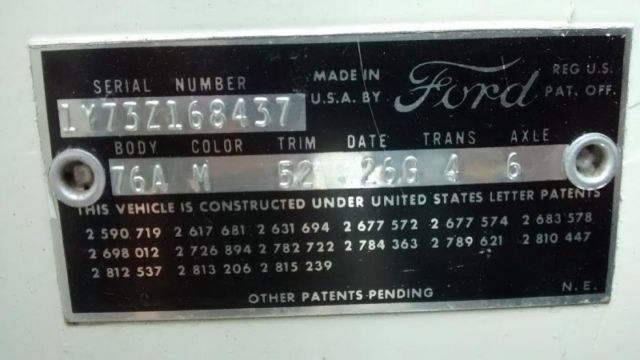 1961 White Ford Thunderbird Convertible