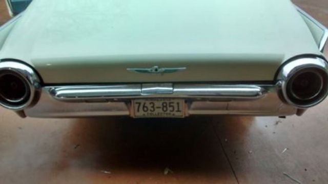 1961 White Ford Thunderbird Convertible