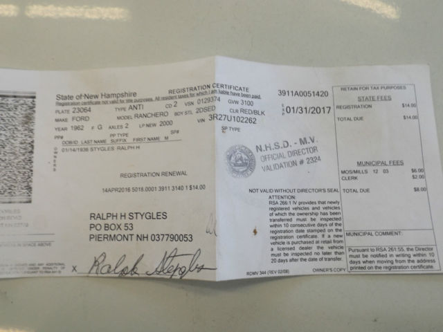 1962 Black & red Ford Ranchero