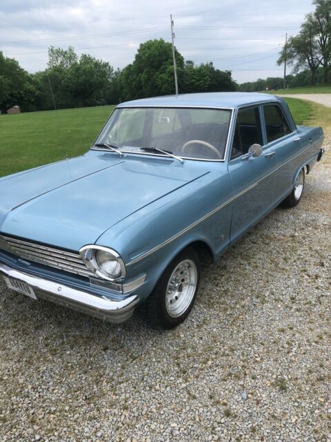1962 Silver Blue Chevrolet Nova Sedan