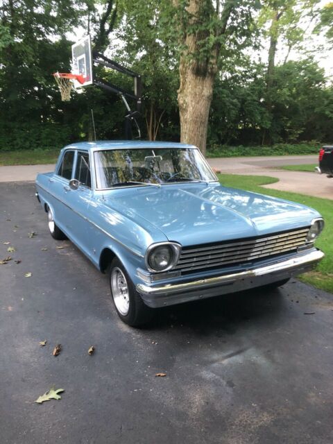 1962 Silver Blue Chevrolet Nova Sedan