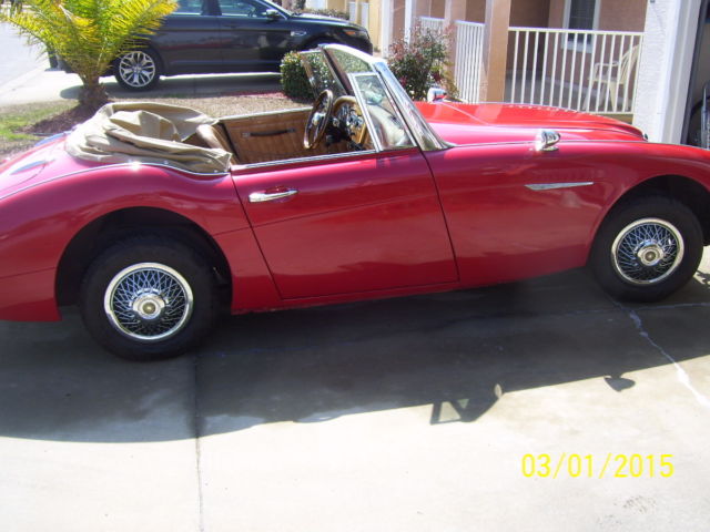 1962 Red Austin Healey 3000 Convertible