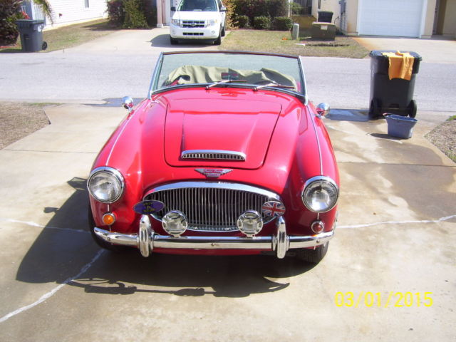1962 Red Austin Healey 3000 Convertible