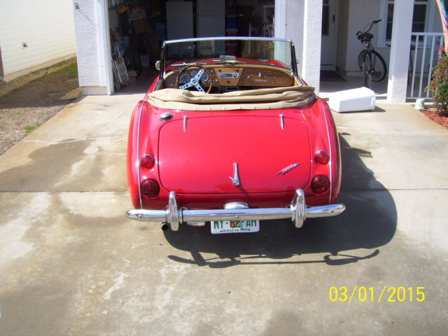 1962 Red Austin Healey 3000 Convertible