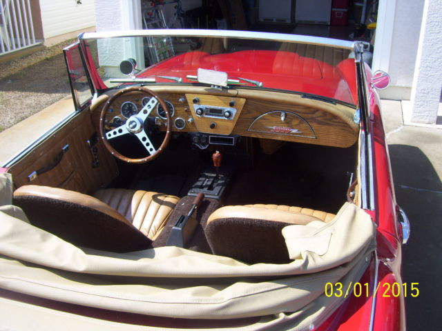 1962 Red Austin Healey 3000 Convertible