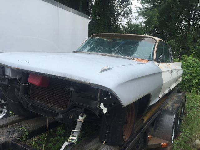 1962 White Cadillac DeVille Sedan