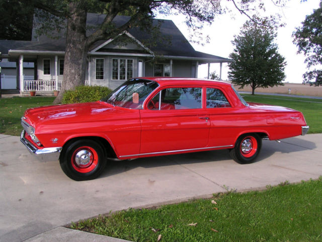 1962 Roman Red Chevrolet Biscayne Sedan