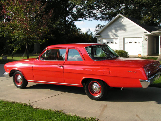 1962 Roman Red Chevrolet Biscayne Sedan