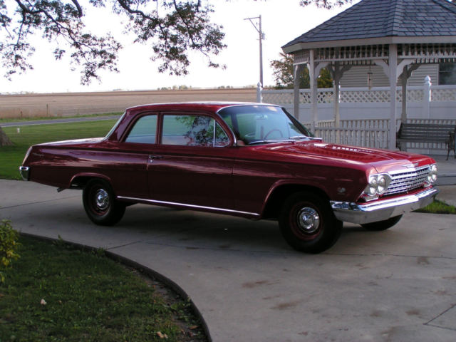 1962 Roman Red Chevrolet Biscayne Sedan