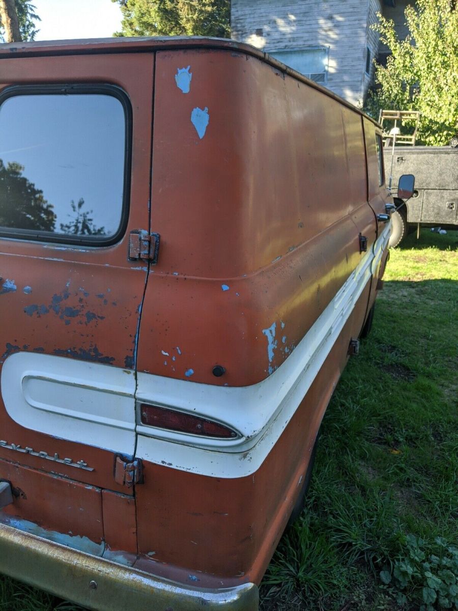 1962 Orange Chevrolet corvair 92 van Van