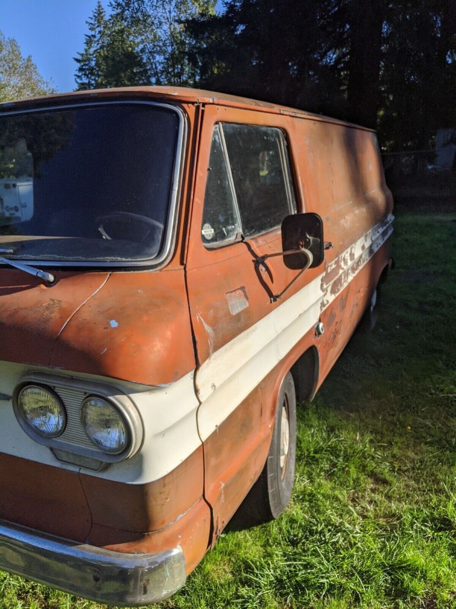 1962 Orange Chevrolet corvair 92 van Van