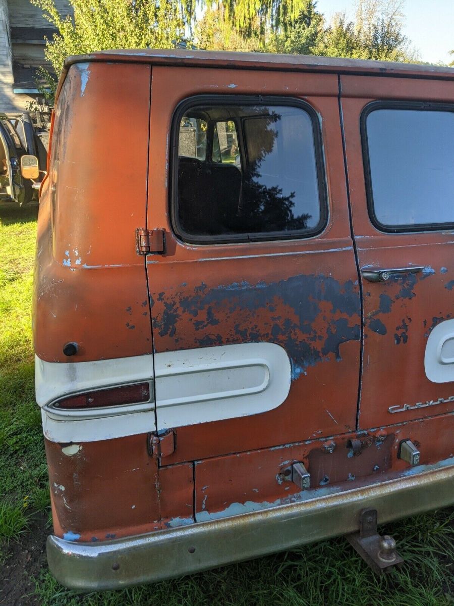 1962 Orange Chevrolet corvair 92 van Van