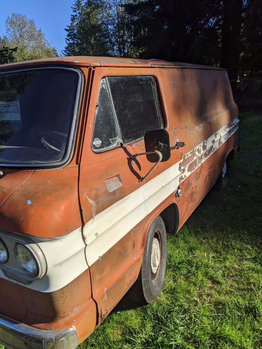 1962 Orange Chevrolet corvair 92 van Van