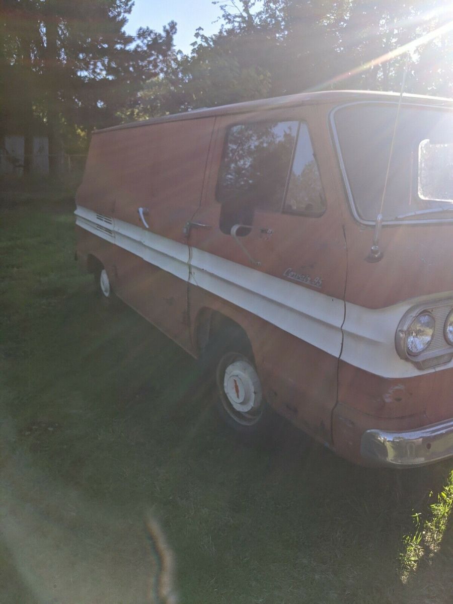 1962 Orange Chevrolet corvair 92 van Van
