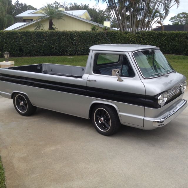 1962 Silver/Black Chevrolet Corvair Standard Cab Pickup