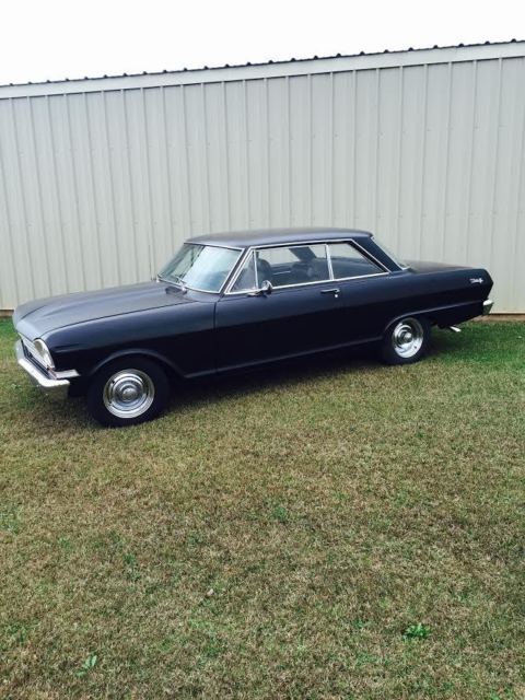 1962 Flat black Chevrolet Nova Coupe