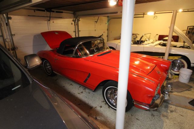 1962 Red Chevrolet Corvette #'s Matching 327 340 HP