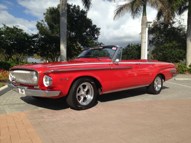 1962 Red with white top Dodge Dart Convertible
