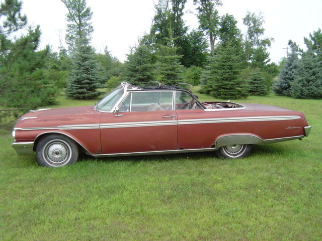 1962 Burgundy Ford Galaxie Convertible