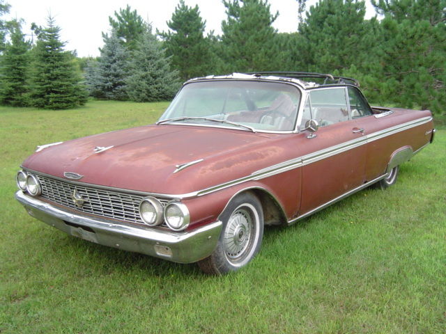 1962 Burgundy Ford Galaxie Convertible