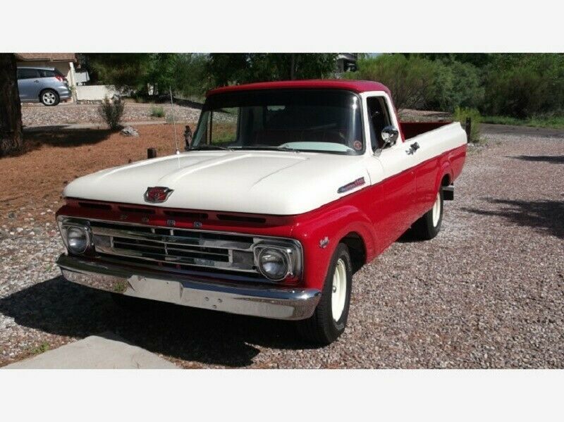 1962 Red Ford F-100 Standard Cab Pickup