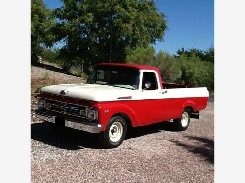 1962 Red Ford F-100 Standard Cab Pickup