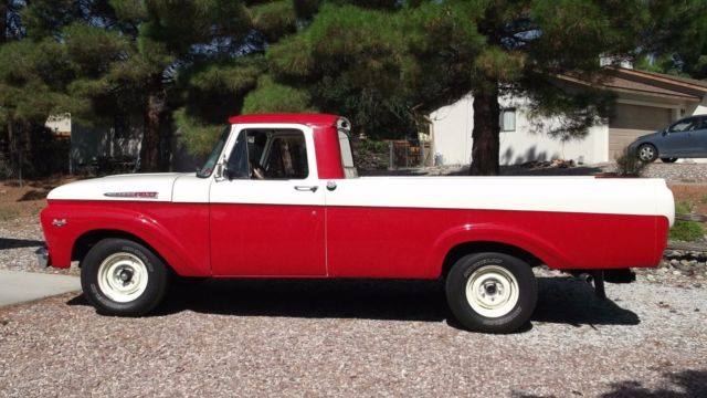 1962 Red & White Ford F-100 Intergrated / Unibody