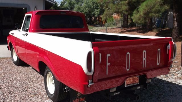 1962 Red & White Ford F-100 Intergrated / Unibody