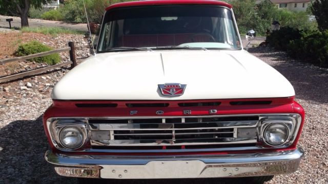 1962 Red & White Ford F-100 Intergrated / Unibody