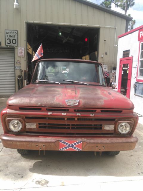 1962 Red ford f100 f100 Extended Cab Pickup