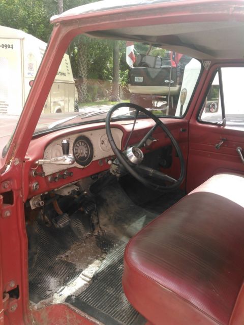 1962 Red ford f100 f100 Extended Cab Pickup