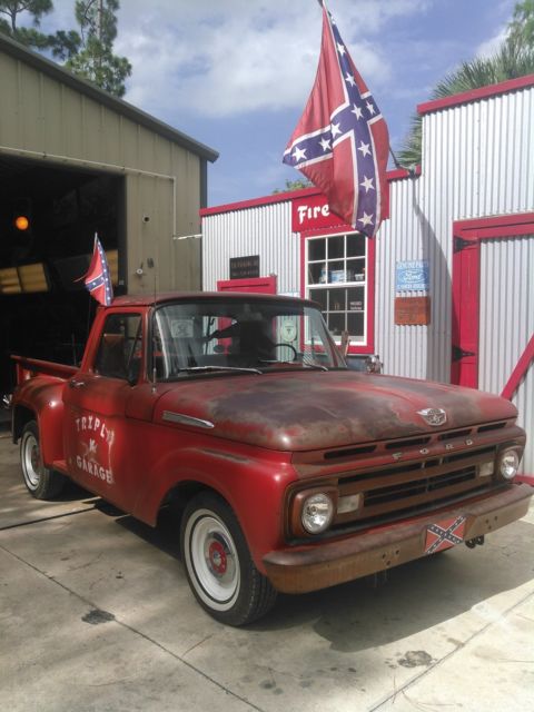 1962 Red ford f100 f100 Extended Cab Pickup