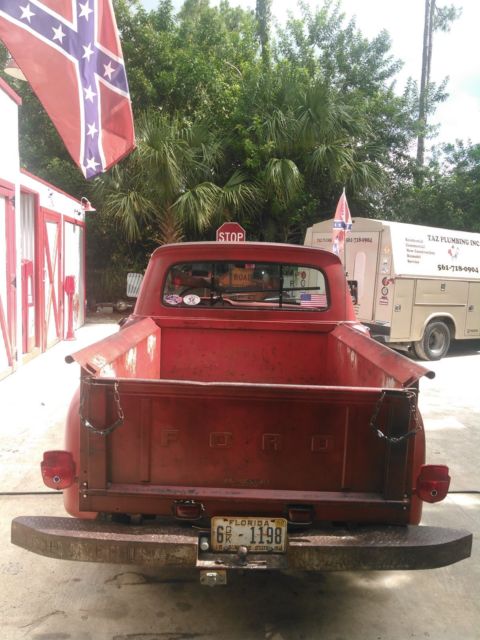 1962 Red ford f100 f100 Extended Cab Pickup