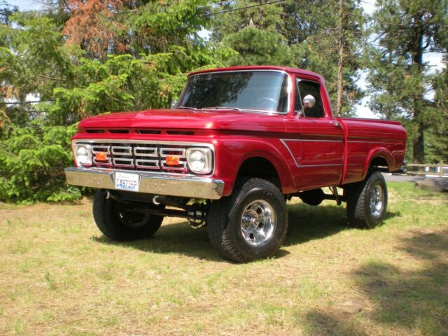 1962 Red Ford F-100 Standard Cab Pickup