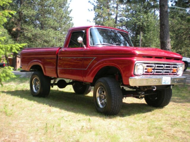 1962 Red Ford F-100 Standard Cab Pickup