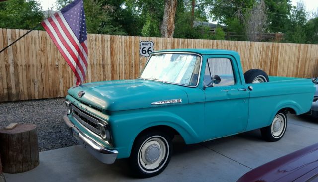 1962 Turquoise Ford F-100 Standard Cab Pickup